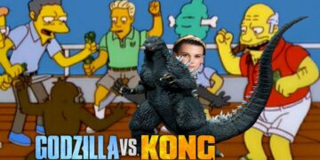 Godzilla vs kong los simpson