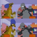 Kong vs Godzilla los simpson